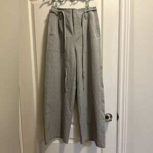 Light Gray Wide-Leg Dress Pants